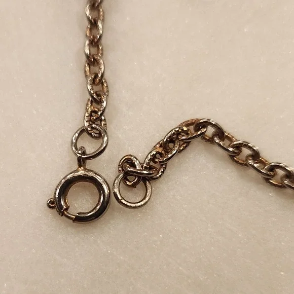 Blue Turquoise Heart Pendant Necklace Natural Stone Look Charm Gold Tone Chain - Picture 8 of 10